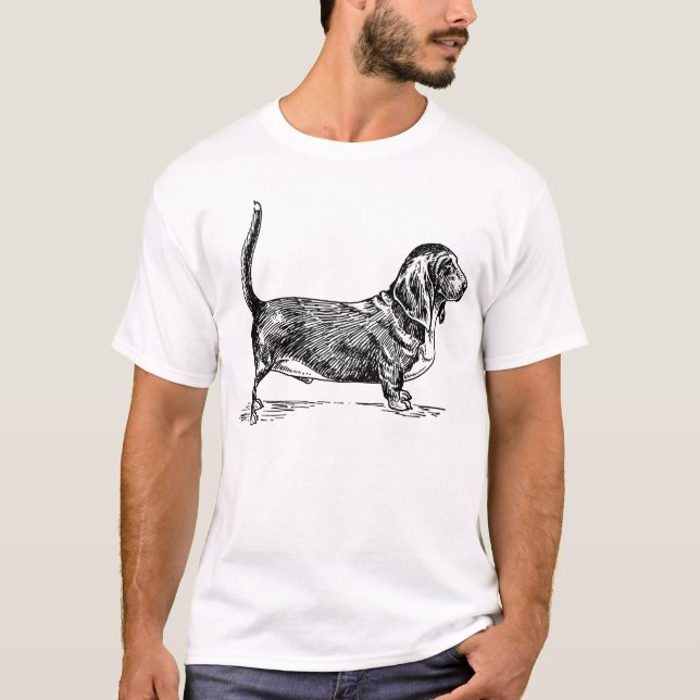 T-shirt Cão de Basset (Frente)