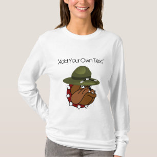 T-shirt Cão de Bull do diabo (adicione seu próprio texto