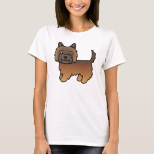 T-shirt Cão de Cartoons Red Brindle Cairn Terrier