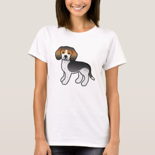 T-shirt Cão-de-coleira-branca-azul