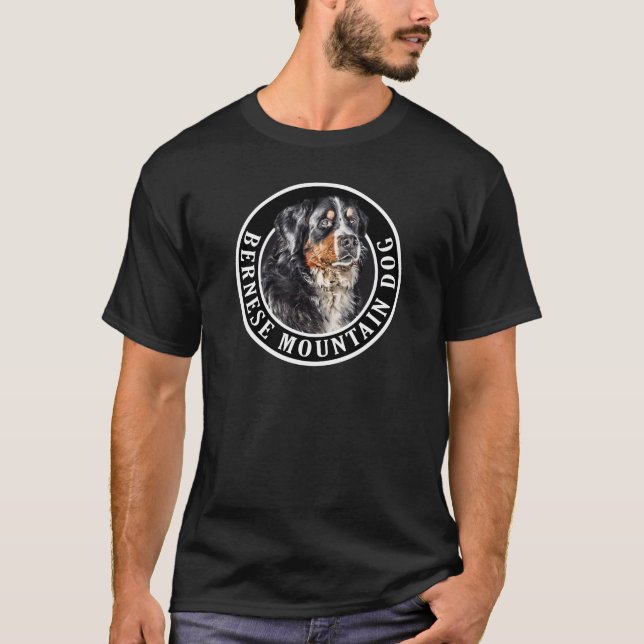 T-shirt Cão de montanha de Bernese 002 (Frente)