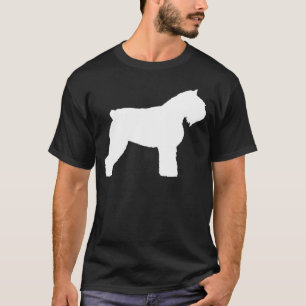 T-shirt Cão do DES Flandres de Bouvier (no branco)