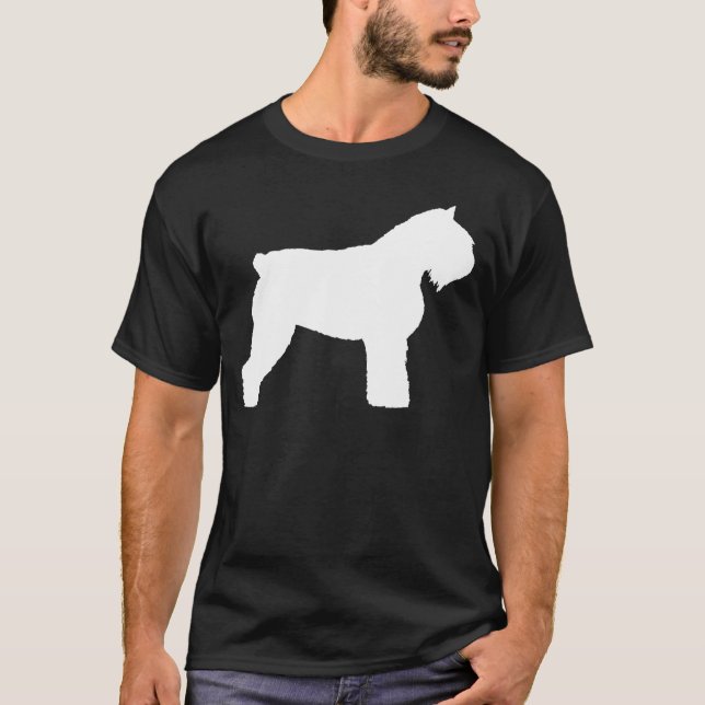 T-shirt Cão do DES Flandres de Bouvier (no branco) (Frente)