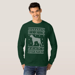 T-shirt Cão feio do pugilista do Natal da camisola