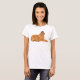 T-shirt Cão pintado à mão do golden retriever (Frente Completa)