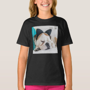 T-shirt Cão sonolento das imagens de Getty com Headband
