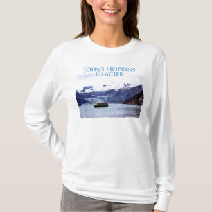 T-shirt Capa longa das senhoras da geleira de Johns