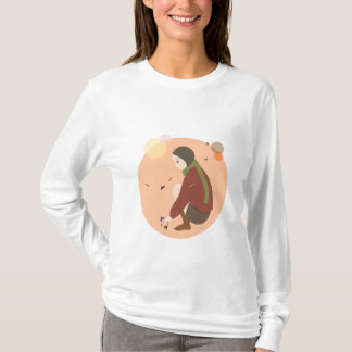 T-shirt Capa longa das senhoras do ~ do outono de Violetta