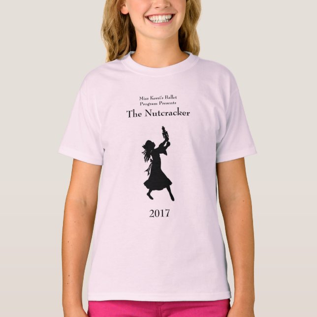 T-shirt Capa longa do Nutcracker das meninas do programa (Frente)