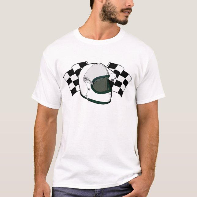 T-shirt Capacete & bandeiras (Frente)