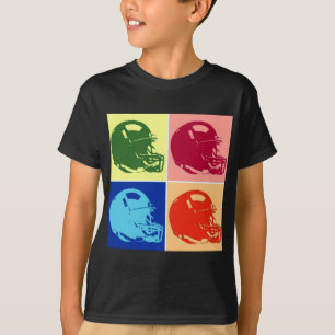 T-shirt Capacete de futebol de Pop de quatro cores