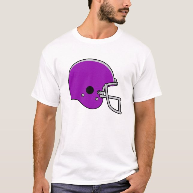 T-shirt Capacete de futebol roxo (Frente)