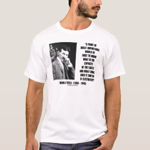 T-shirt Capacidade da Carga da Terra de Nikola Tesla Eletr