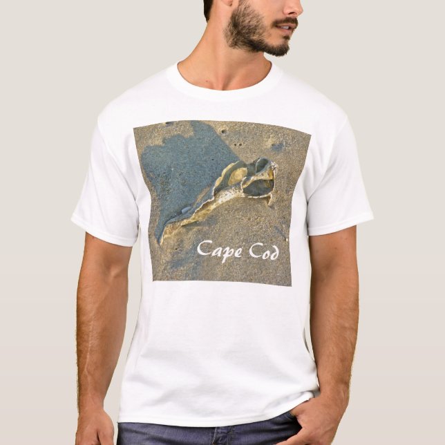 T-shirt Cape Cod Massachusetts - Concha e Surf (Frente)