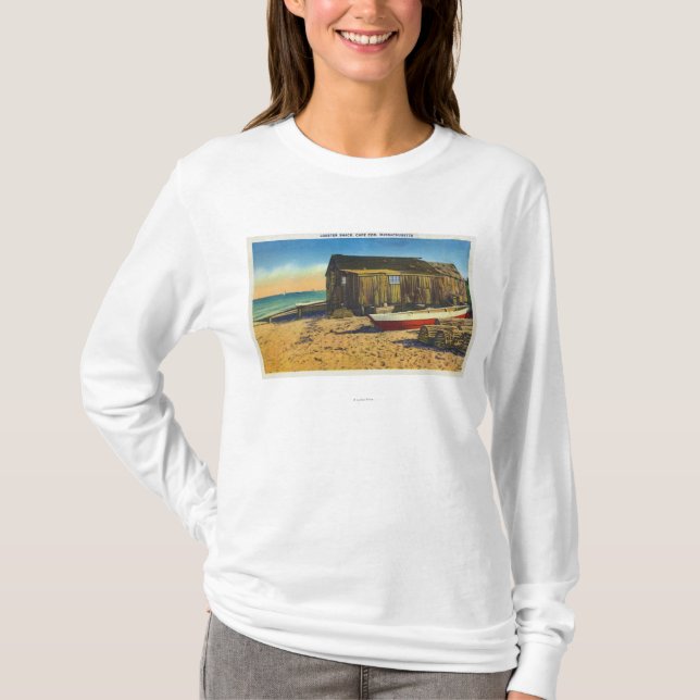 T-shirt Cape Cod, MassachusettsView de uma barraca da (Frente)