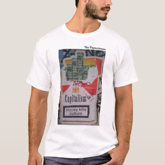 T-shirt Capitalismo - o dinheiro mata a cultura
