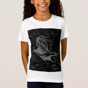 T-shirt Capricórnio Constelação Map Hevelius 1690 em Pr