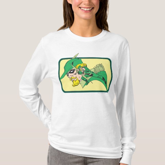 T-shirt Captura de Cabeça de Seta Verde (Frente)