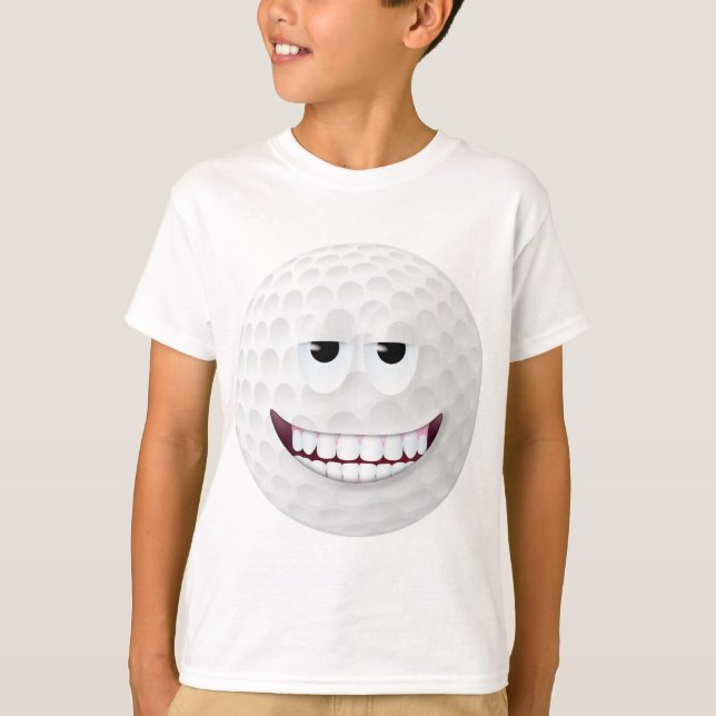 T-shirt Cara 2 da bola de golfe (Frente)