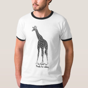 T-shirt Cara alta do girafa lunático