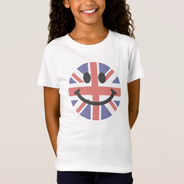 T-shirt Cara britânica da bandeira (Frente)