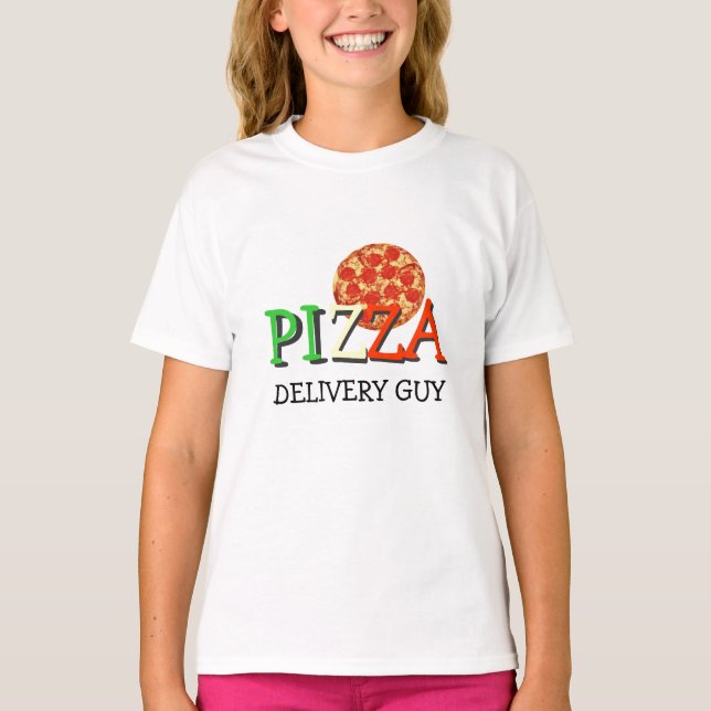 T-shirt Cara da entrega da pizza (Frente)