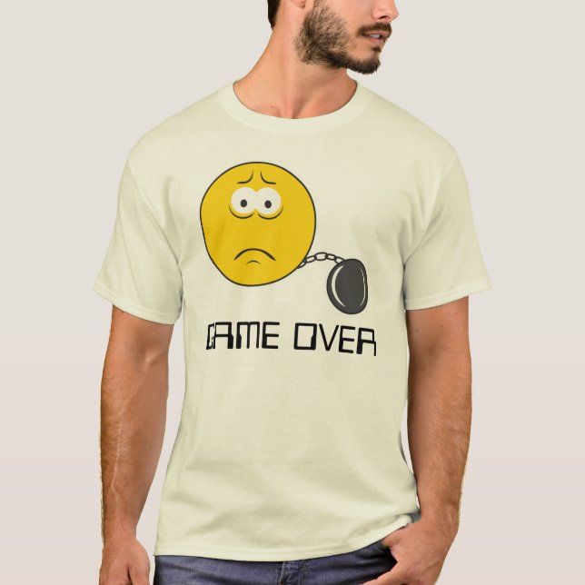 T-shirt Cara de Bola e Corrente FIM DE JOGO (Frente)