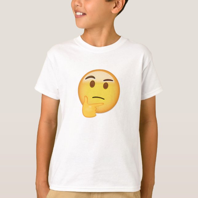 T-shirt Cara de pensamento Emoji (Frente)