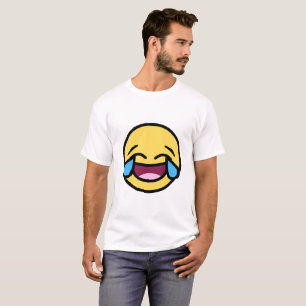 T-shirt cara de riso de grito/emoji impressionante