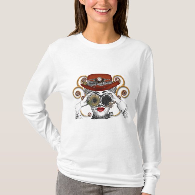 T-shirt cara de steampunk (Frente)