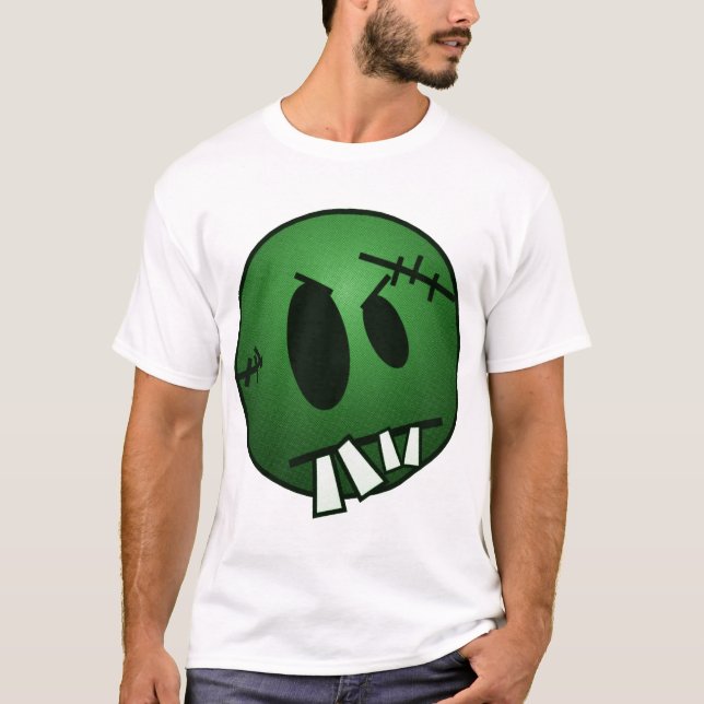 T-SHIRT CARA DE ZOMBIECON - VERDE (Frente)