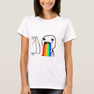 T-shirt Cara do computador do arco-íris