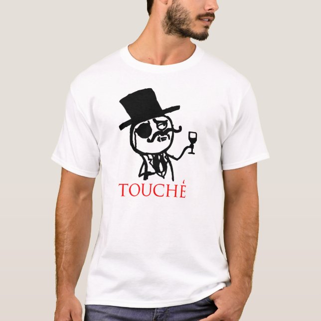 T-shirt Cara do touche do meme da RAIVA (Frente)