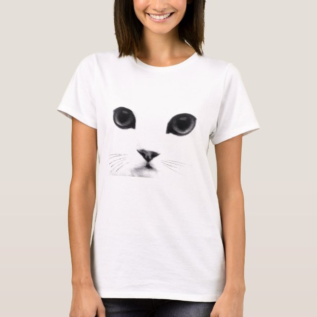 T-shirt Cara doce do gato (Frente)