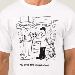 T-shirt Cara em Informação Booth entendeu errado