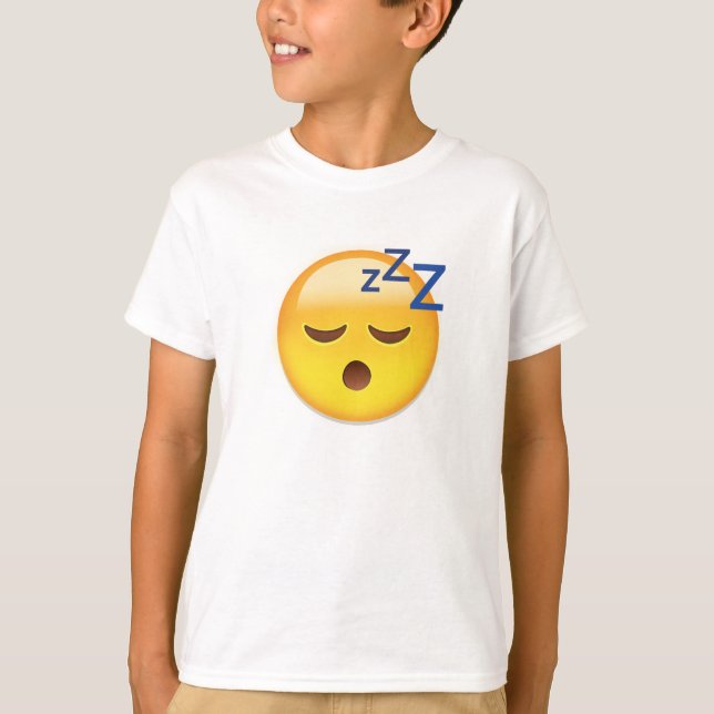 T-shirt Cara Emoji do sono (Frente)