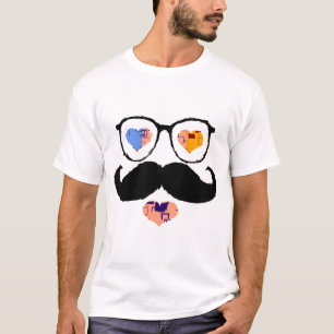 T-shirt Cara engraçada com bigode 2
