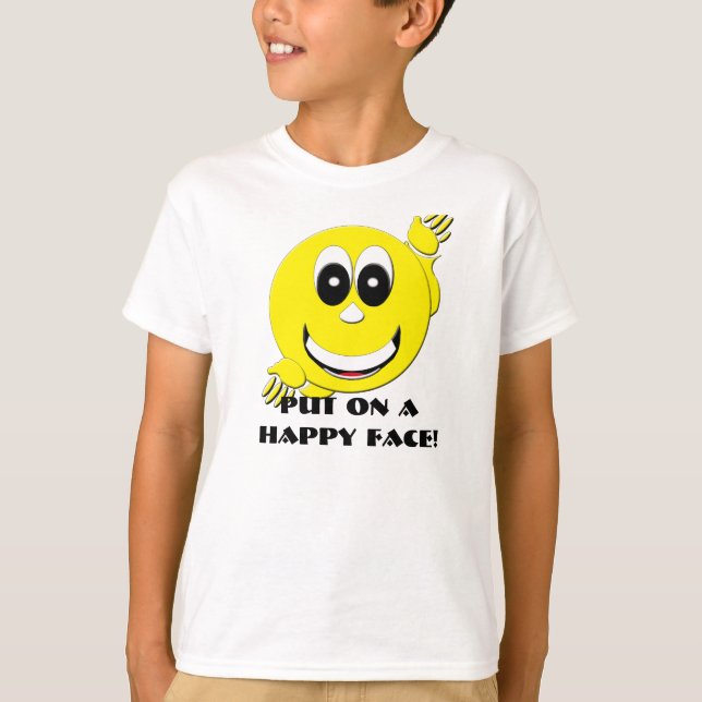 T-shirt Cara feliz do dia (Frente)