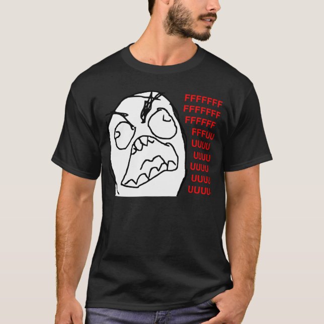 T-shirt Cara irritada Meme da raiva de Fuu Fuuu da cara da (Frente)