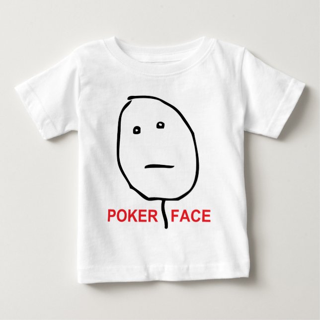 T-shirt Cara Meme da raiva da cara de póquer (Frente)