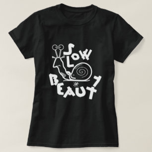 T-shirt Caracol de desenho animado engraçado e legal