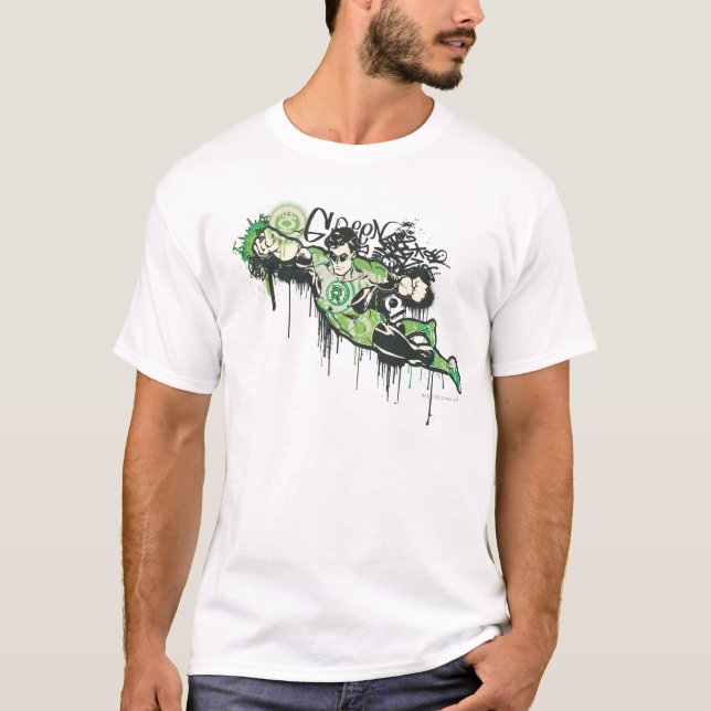 T-shirt Caractere de Grafite Lanterna Verde (Frente)