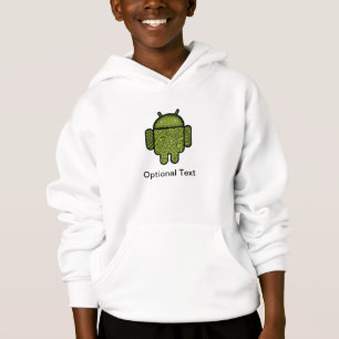 T-shirt Caráter de porta de bolhas para o robô Android