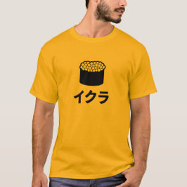 T-shirt Caráteres japoneses do sushi de Ikura (ovas