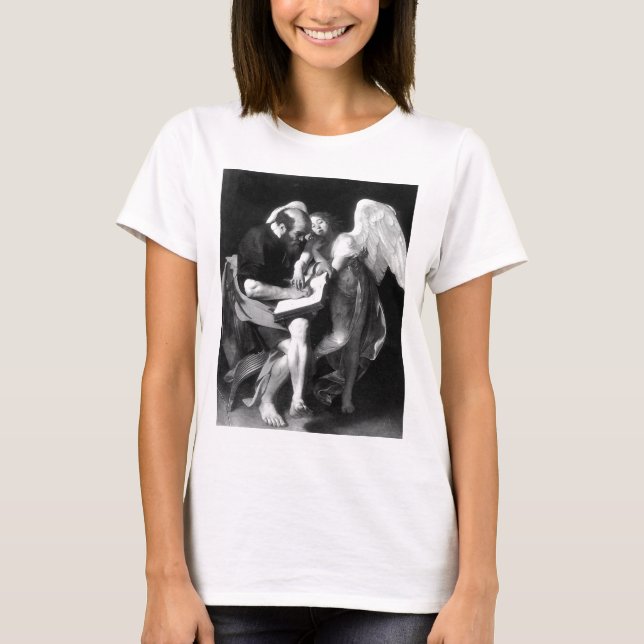 T-shirt Caravaggio St Matthew e o anjo (Frente)