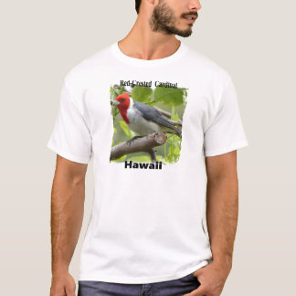 T-shirt Cardeal de crista encarnada