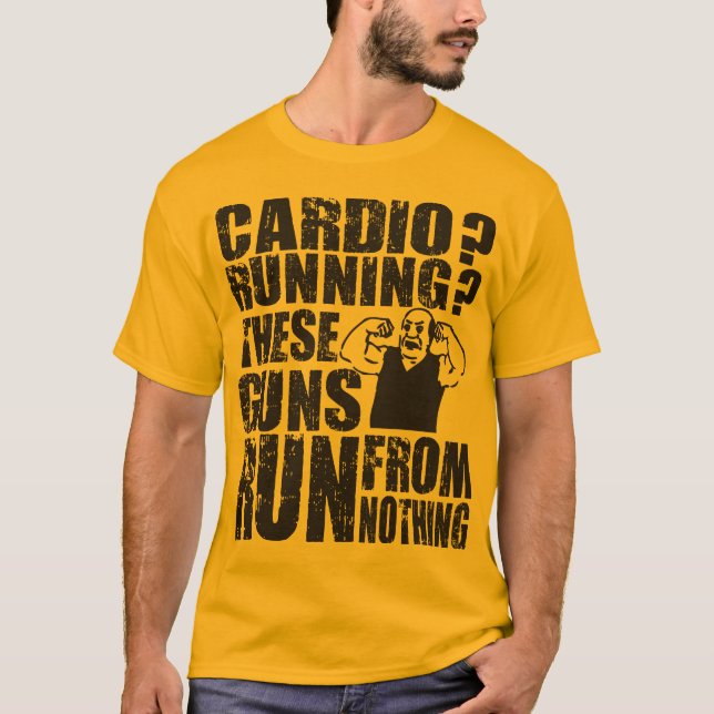 T-shirt Cardio- - funcionando - estas armas funcionadas de (Frente)