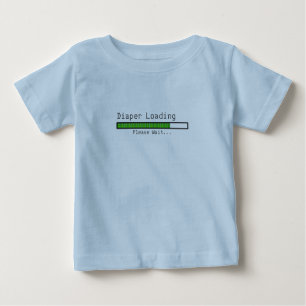 T-shirt Carga da fralda. Espere por favor