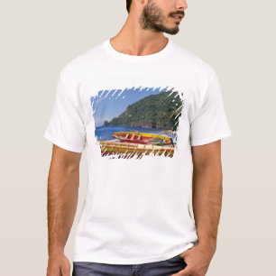 T-shirt Caribe, BWI, Santa Lúcia, veleiros, Soufriere.