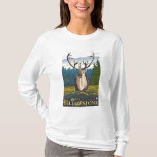 T-shirt Caribu no selvagem - Yellowstone ocidental, TA